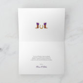 Royal Lila Rose Elegante Charro Western Spanisch Dankeskarte (Innenseite)