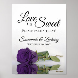 Royal Lila Rose Liebe ist Sweet Wedding Leckerei Poster