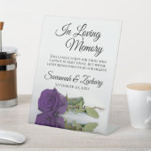 Royal Lila Rose Love Memory Wedding Memorial Sockelschild (In SItu)