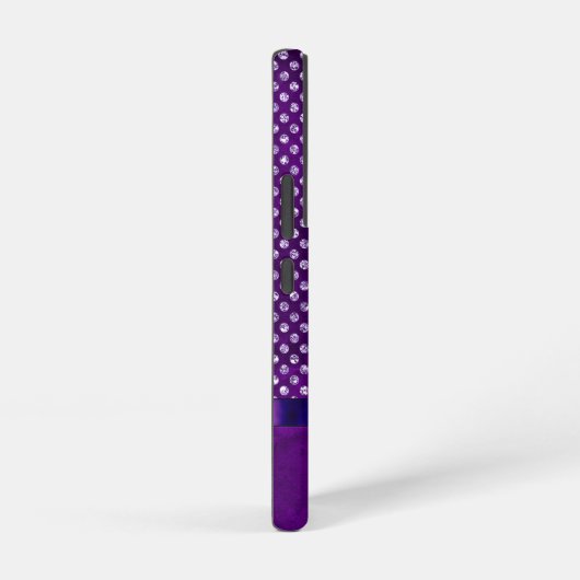 Royal Lila Silver Gem Muster Samsung Galaxy Hülle (Rechte Seite)