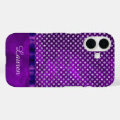 Royal Lila Silver Gem Personalisiert Case-Mate iPhone Hülle (Rückseite (Horizontal))