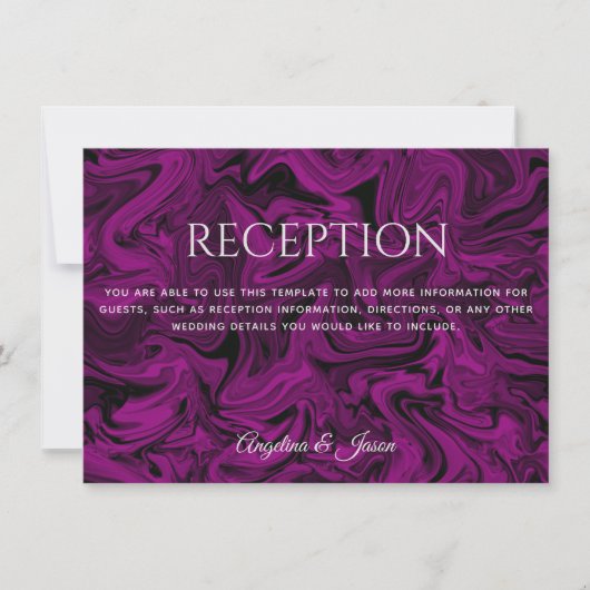 Royal Lila & Silver Gray Wedding Card (Vorderseite)
