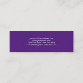 Royal Lila Special Einzigartiger Minimalistischer Mini Visitenkarte (Rückseite)