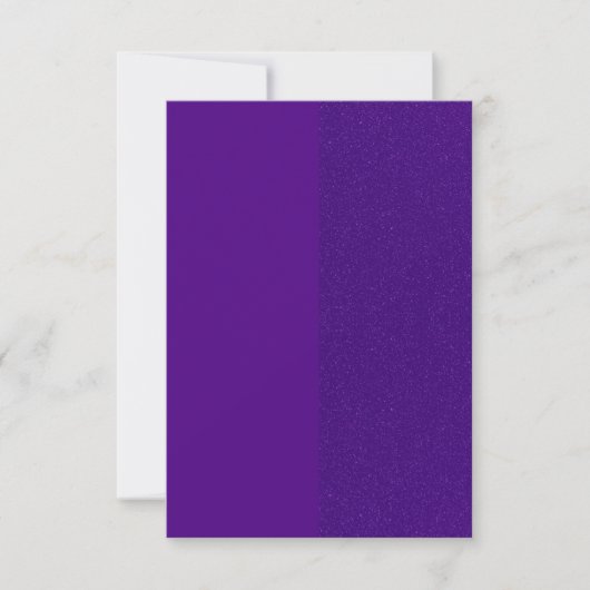Royal Lila Split Glitzer Response Card - Benutzerd RSVP Karte (Vorderseite)