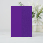 Royal Lila Split Glitzer Response Card - Benutzerd RSVP Karte (Stehend Vorderseite)