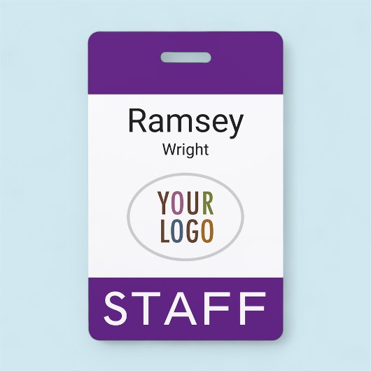 Royal Lila Staff ID Name Abzeichen Clip Reel Lanya Ausweis