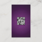 Royal Lila String Lights Wedding Begleitkarte (Rückseite)