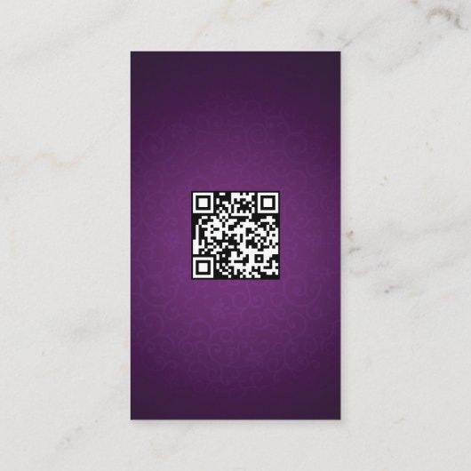 Royal Lila String Lights Wedding Begleitkarte (Rückseite)