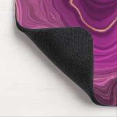 Royal Lila und Gold Agate Abstrakt Mousepad (Ecke)