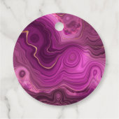 Royal Lila und Gold Agate Abstrakt Vielen Dank Geschenkanhänger (Rückseite)