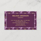 Royal Lila und Gold Queen Beekeeper Visitenkarte (Rückseite)