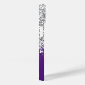 Royal Lila und Silver Glitzer Glam Case-Mate iPhone Hülle (Rückseite / Rechts)