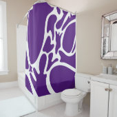 Royal lila und Weiß Duschvorhang (Beispiel)