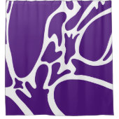 Royal lila und Weiß Duschvorhang (Vorderseite)