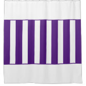 Royal Lila und weiß. Duschvorhang (Vorderseite)
