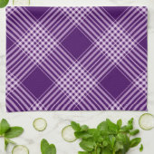 Royal Lila und weiß Kariert Küchentuch (Gefaltet)