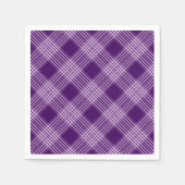 Royal Lila und weiß Kariert Serviette (Vorderseite)