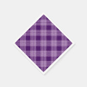 Royal Lila und weiß Kariert Serviette (Ecke)