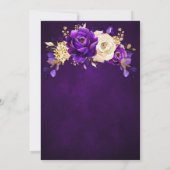 Royal Lila Violet Gold Botanical Wir tun es noch Einladung (Rückseite)