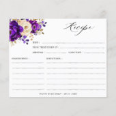 Royal Lila Violet Gold Brautparty Rezept (Vorderseite)