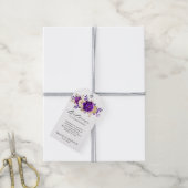 Royal Lila Violet Gold Floral Wedding Willkommen Geschenkanhänger (Mit Garn)