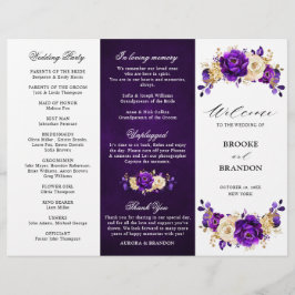 Royal Lila Violet Gold Wedding Dreifachprogramm