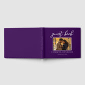 Royal Lila Wedle Couple Foto Gästebuch (Voll)