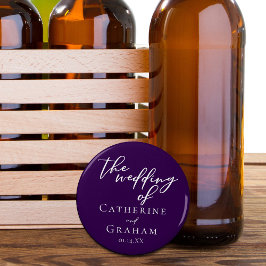 Royal Lila White Custom Abend Wedding Flaschenöffner