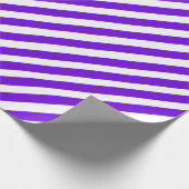 Royal Lila Wide Strip Holiday Geschenkpapier (Ecke)