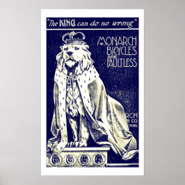 Royal Lion British Vintag Bicycle Ad Print Poster