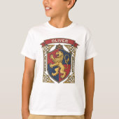 Royal Lion Rampant Coat of Arms Celtic Knotwork T-Shirt (Vorderseite)