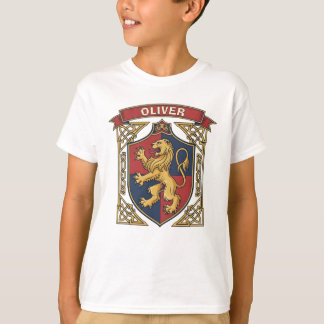 Royal Lion Rampant Coat of Arms Celtic Knotwork T-Shirt