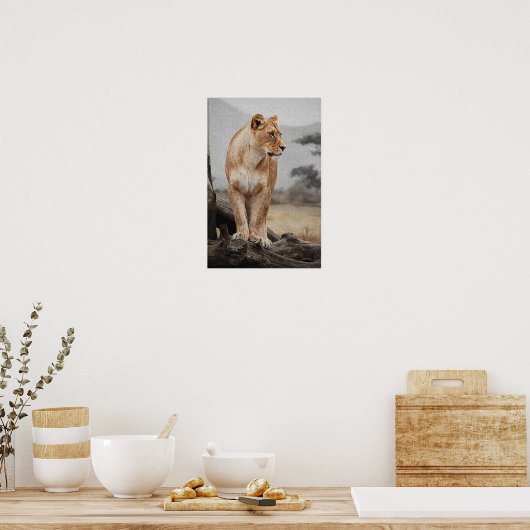 Royal Lioness Print Poster (Küche)