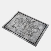 Royal Lions Wappen Door Mat Fußmatte (Schrägansicht)