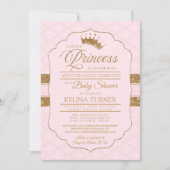 Royal Little Princess Blush Baby Dusche Einladung (Vorderseite)