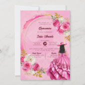 Royal Little Princess Quinceañera Einladung (Vorderseite)