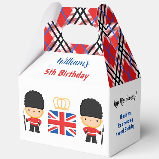 Royal London Guards British Boy Birthday Large Geschenkschachtel (Rückseite)