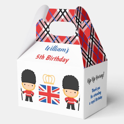 Royal London Guards British Boy Birthday Medium Geschenkschachtel (Rückseite)