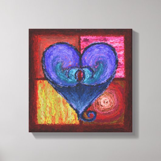 Royal Lustrous Heart Wrapped Canvas Leinwanddruck (Vorderseite)