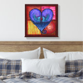 Royal Lustrous Heart Wrapped Canvas Leinwanddruck (Insitu (Schlafzimmer))