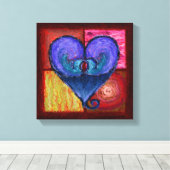 Royal Lustrous Heart Wrapped Canvas Leinwanddruck (Insitu (Holzboden))