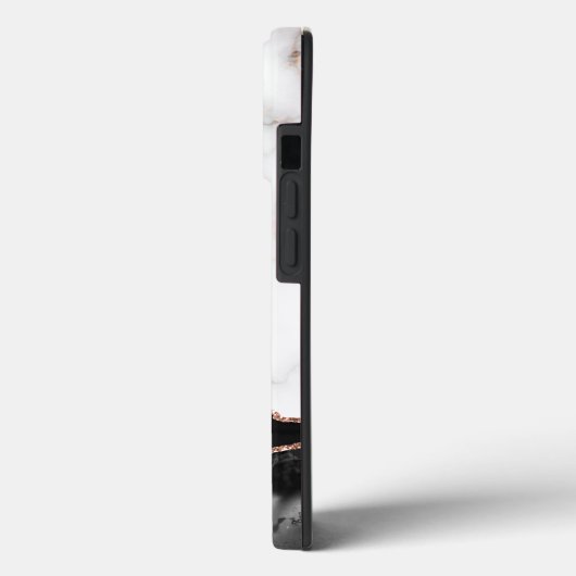 Royal Luxury Black Agate Gold Individuelle Name Mo Case-Mate iPhone Hülle (Rückseite / Links)