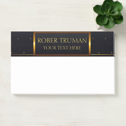 Royal Luxury Blue Gold Design Post-it Klebezettel (Büro)