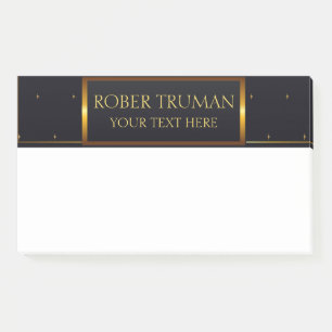 Royal Luxury Blue Gold Design Post-it Klebezettel
