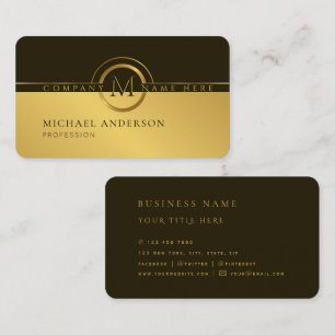 Royal Luxury Golden Round Abstrakt Beruflich Bu Visitenkarte