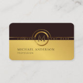Royal Luxury Golden Round Abstrakt Beruflich Visitenkarte (Vorderseite)