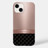 Royal Luxury Rose Gold Individuelle Name Case-Mate iPhone Hülle (Rückseite)