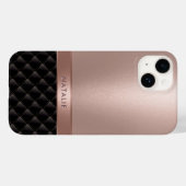 Royal Luxury Rose Gold Individuelle Name Case-Mate iPhone Hülle (Rückseite (Horizontal))