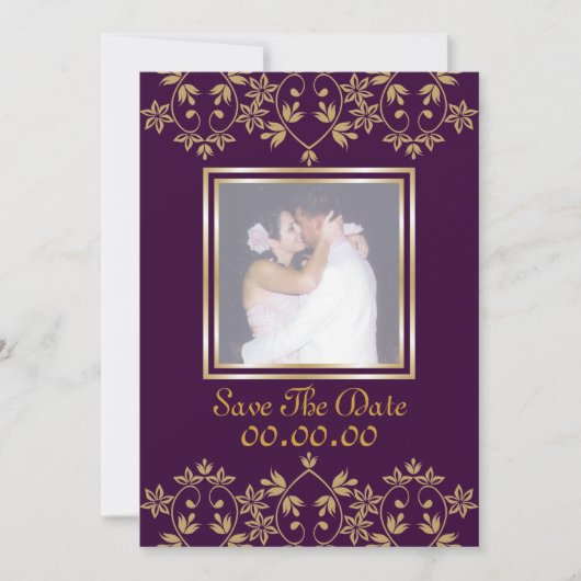 Royal Luxury Save the Date Foto Einladungen (Vorderseite)