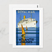 Royal Mail Atlantis Cruises Vintag Postkarte (Vorne/Hinten)